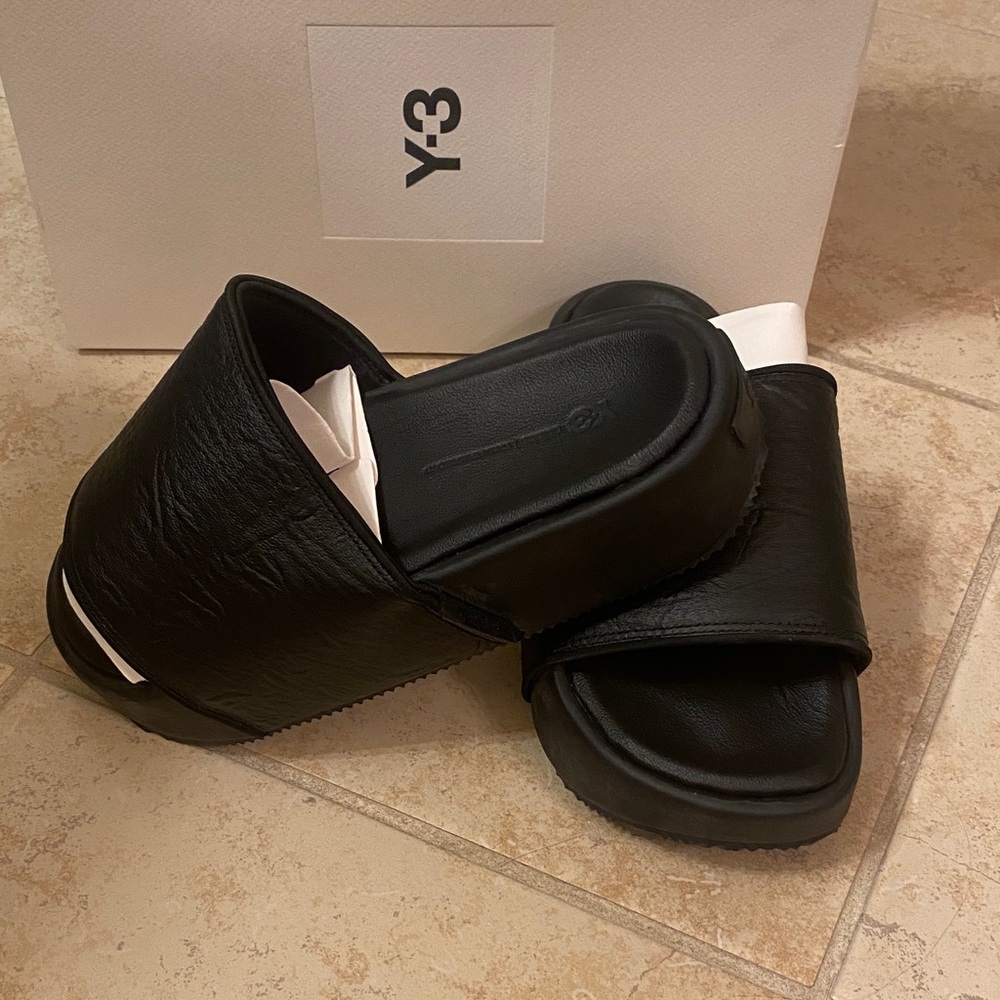 Y-3 Black Slide Sandals - Picture 6 of 8